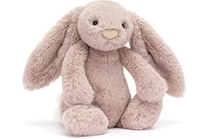 Jellycat Bashful Luxe Rosa Bunny Stuffed Animal, Medium 12 inches - Rabbit & Bunny Plush Toy - Classic Children's Gift