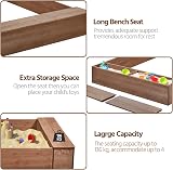 Yaheetech 134 cm x 112.5 cm Wooden Outdoor Sandbox for Kids 3-8 view 7
