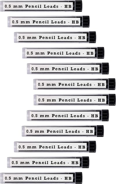 12PA 144 x 0.5mm HB Pencil Lead Refills 12 Tubes 12 leads each