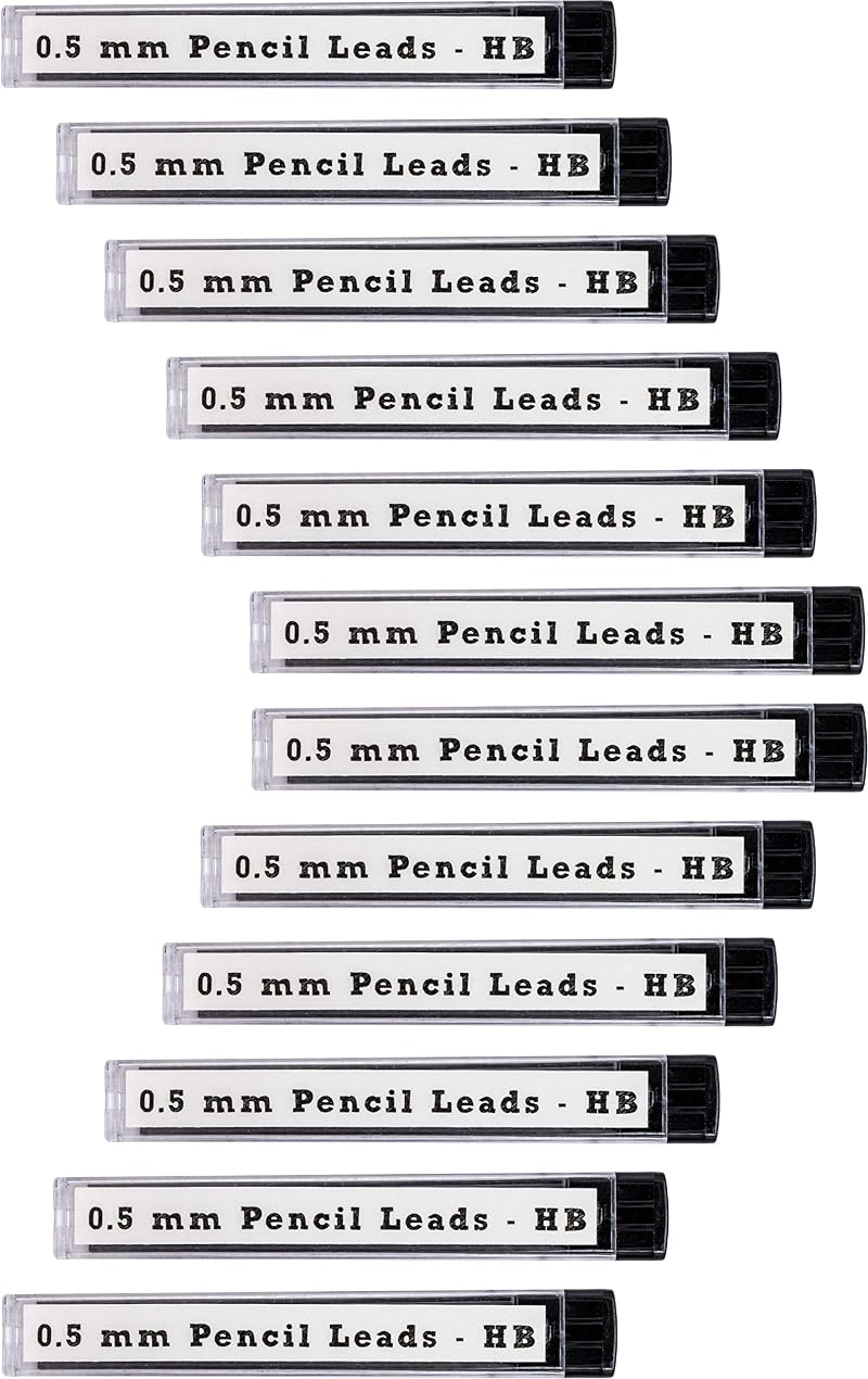 12PA 144 x 0.5mm HB Pencil Lead Refills 12 Tubes 12 leads each