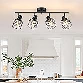 Baocuz 4-Lights Semi Flush Mount Ceiling Light, Adjustable Multi-Directional Light Fixtures, Rotatable Farmhouse Light Fixtur
