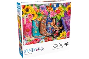 Buffalo Games - Cowgirl Colors - Lars Stewart - 1000 Piece Jigsaw Puzzle for Adults, Vibrant Floral Western Art, Challenging Puzzle for Game Nights, Finished Size 26.75 x 19.75, Made in the USA
