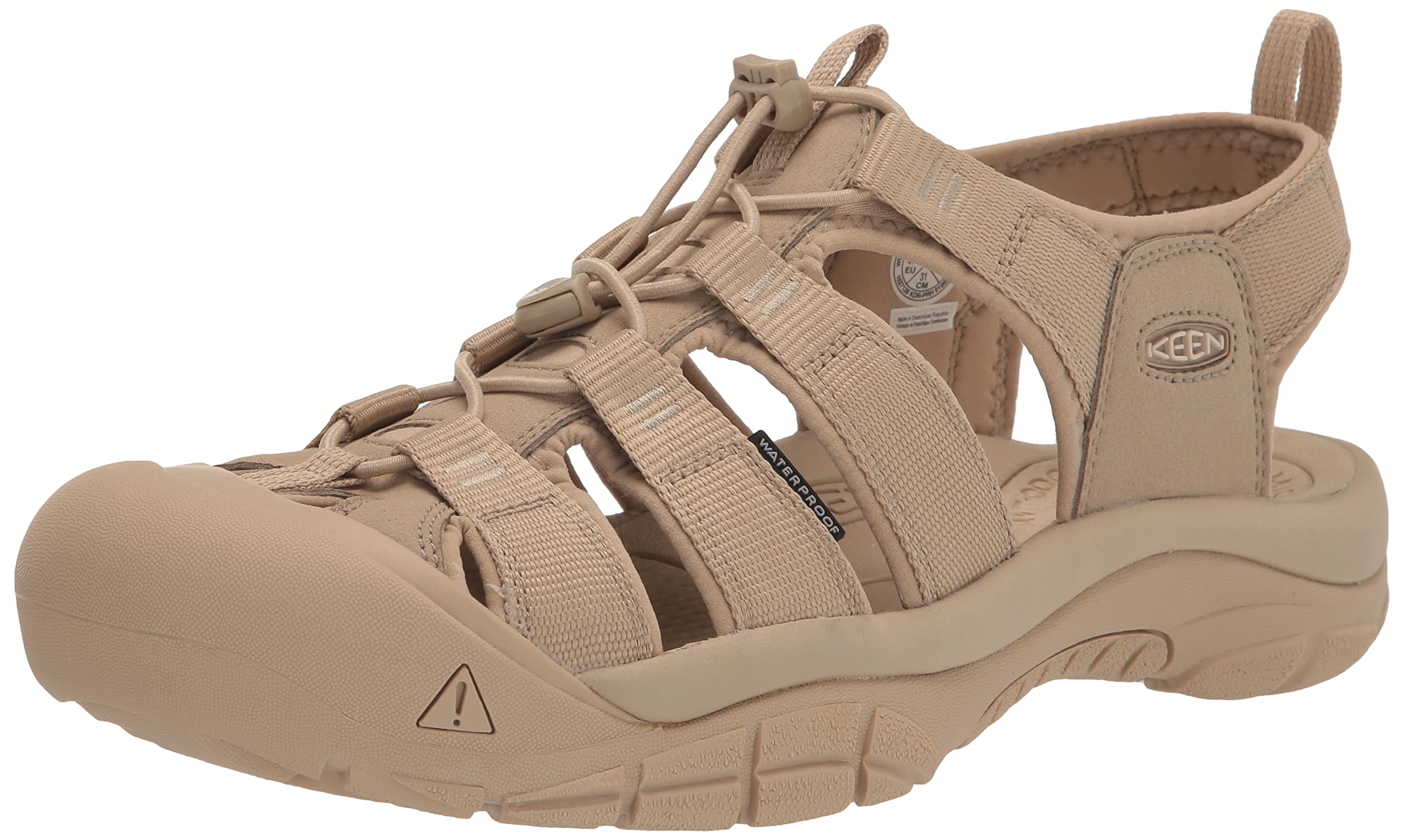 KEEN Men’s Newport H2 Closed Toe Water Sandals, Monochrome/Safari, 17