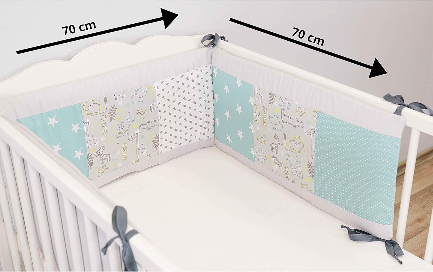 Tours De Lit Ullenboom Tour De Lit Bebe Safari Menthe Poivree 210x30 Cm Contour De Lit Molletonne En Coton Motif Etoiles Pois Safari Animaux Dessin Bebe Et Puericulture Groupisd Com