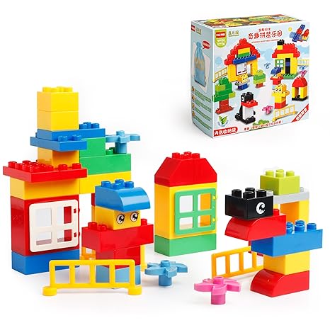 Katara 1755 - Bauteile Bausteine Set, Kompatibel Lego Duplo, Simba Blox, MY, Q-Bricks, bunt mehrfarbig