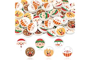 CJiangpo 60Pcs Christmas Erasers for Kids Bulk, Cute Mini Santa Elk Pencil Rubber Erasers Novelty Christmas Party Favors Fillers Kids Student Classroom Rewards Homework Prizes Gifts Stocking Stuffers