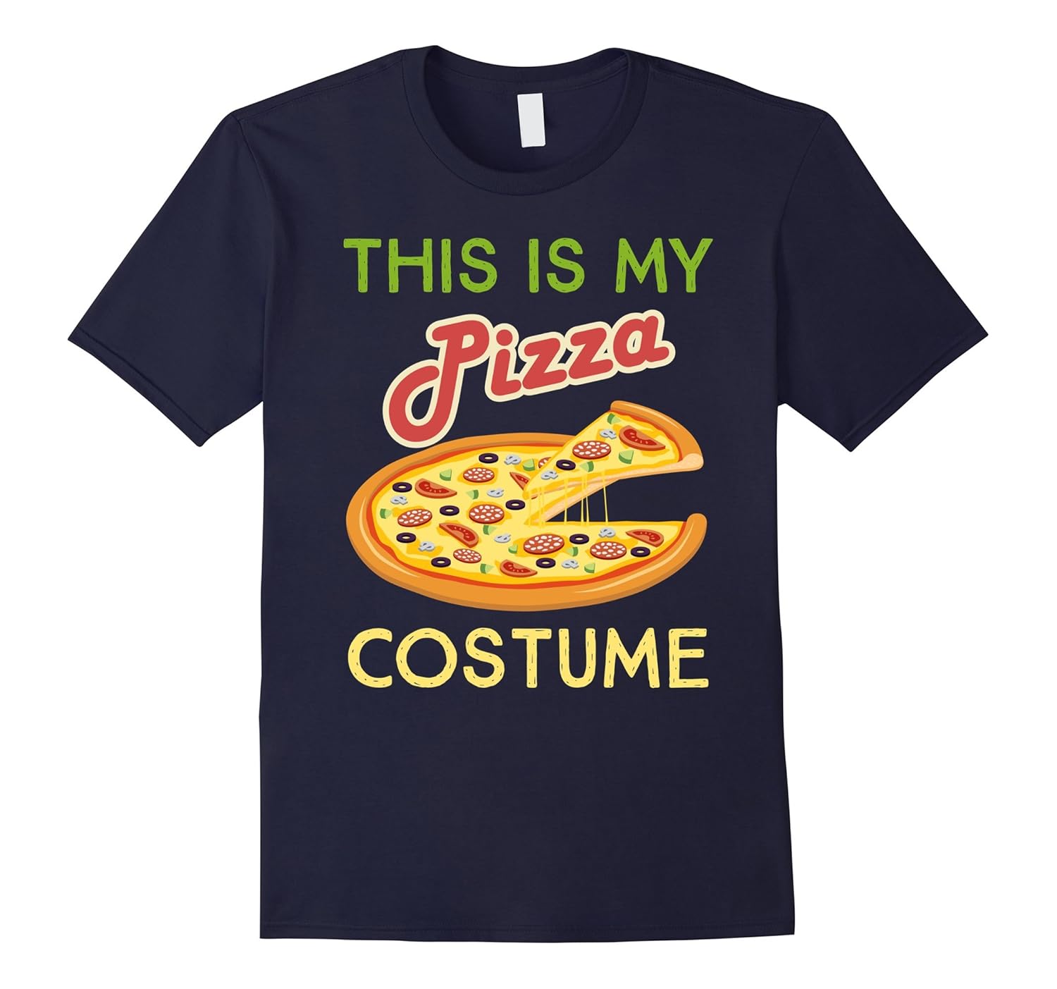 This Is My Pizza Halloween Costume Lovers Novelty T-Shirt-ANZ