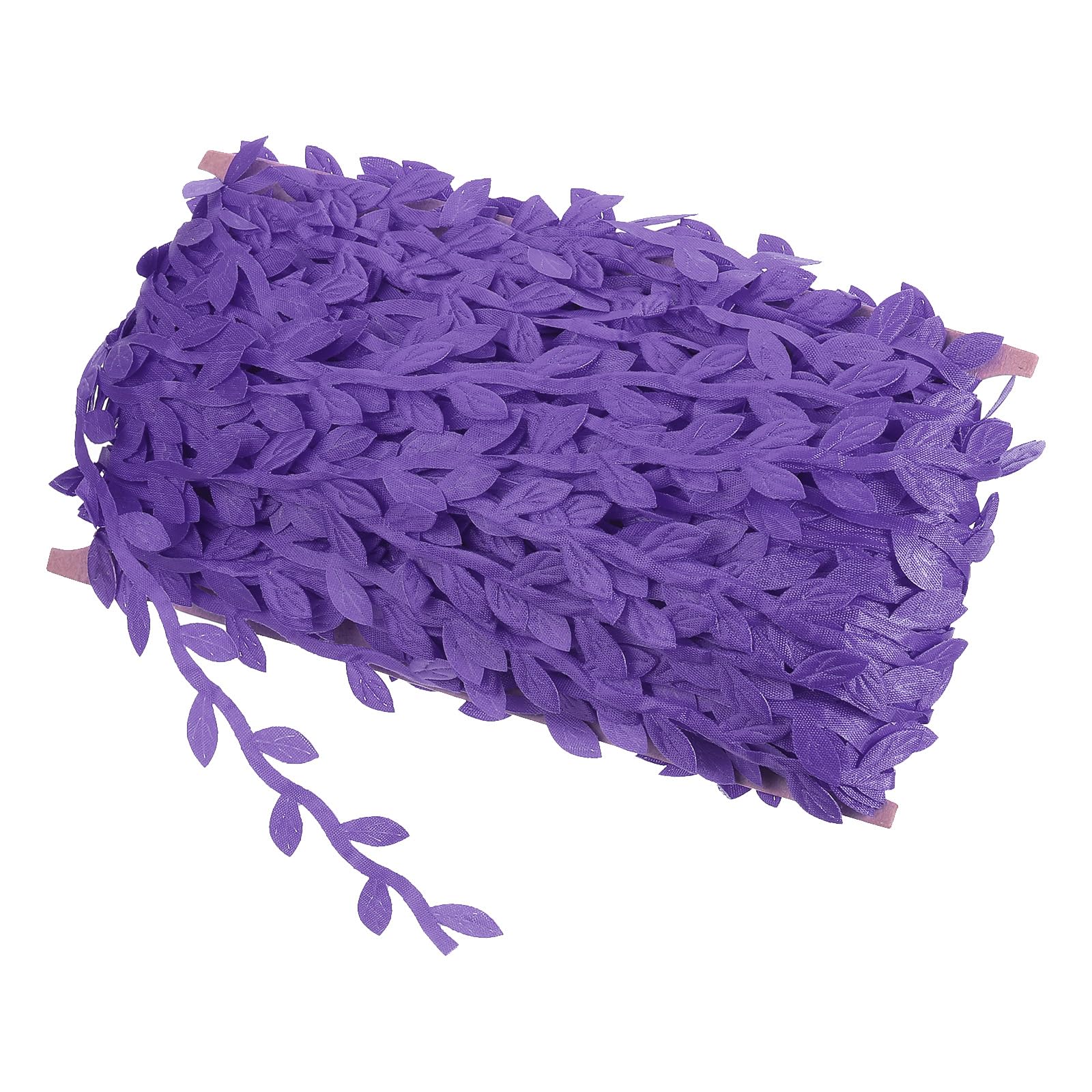 PATIKIL 44 Yards Purple Leaf Ribbon, Leaves Trim Rope Artificial Leaf String for Christmas Wreath Making Gift Wrapping Wedding Decoration, Style 7