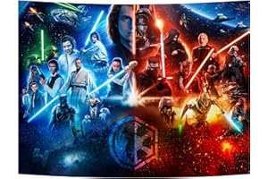 MOL AND ALI Star Wars Tapestry - Star Wars Decor - Star Wars Wall Art - Star Wars Backdrop - Star Wars Wall Decor - Star Wars Home Decor - Star Wars Decoration - Star Wars Birthday Decorations