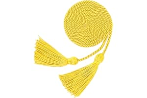 KQNBI Graduation Cords, Cords for Graduation 2025, Graduation Honor Cords, Gold Graduation Cord, 67" Polyester Yarn Honor Cord with Tassel Graduation Ropes Cords for Bachelor Gown Master Doctoral Students