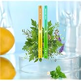 Natural Herbal Diffuser Pen, Non-Electric Anti-Aging Air Inhaler Set,Oral Fixation - Aromatherapy Scents for Relaxation &amp; Focus Oral-Fixing Mint, Lemon, Craving Relief - 2 Pack