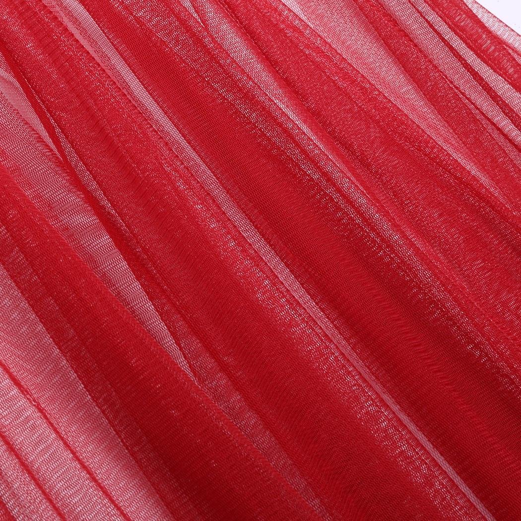 kirken Women Sexy Lingerie Lace See-Through 2 Pieces Babydoll Mini Dress and G-String Red