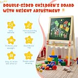 Dripex Kid’s Wooden Art Easel Double-Sided Magnetic Board 81–146 cm view 4