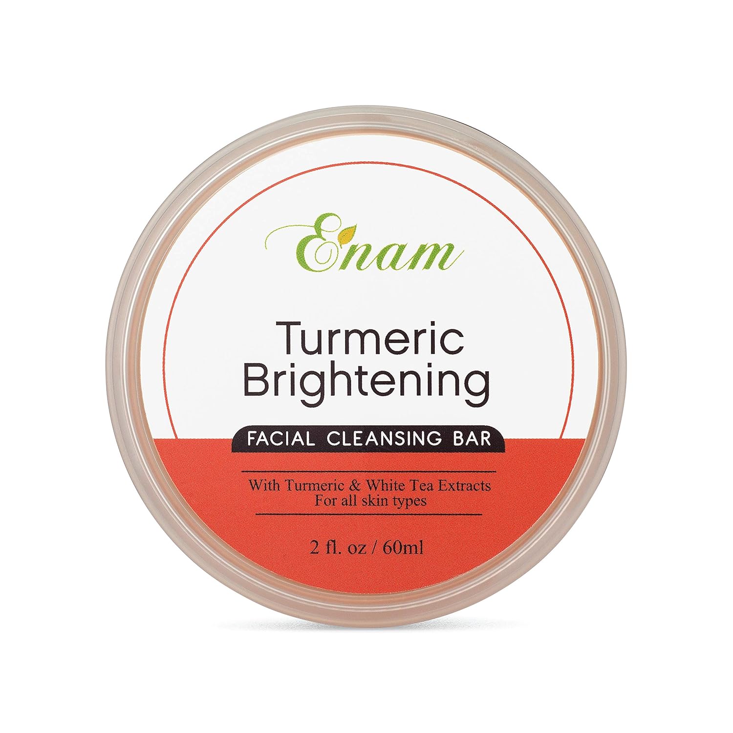 Enam Turmeric Brightening Facial Cleansing Bar - Natural Glow, Gentle Cleansing & Moisturizing Face Cleanser: Beauty