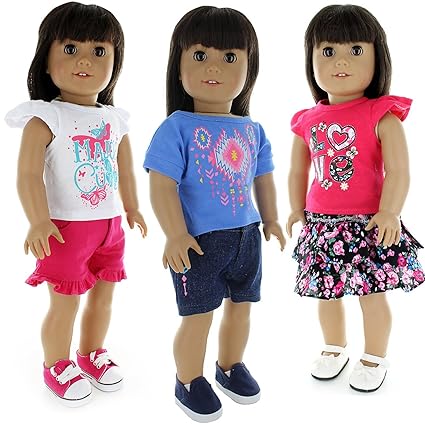 My Life Doll 6 Pieces Mix And Match Clothes Outfit Fits American