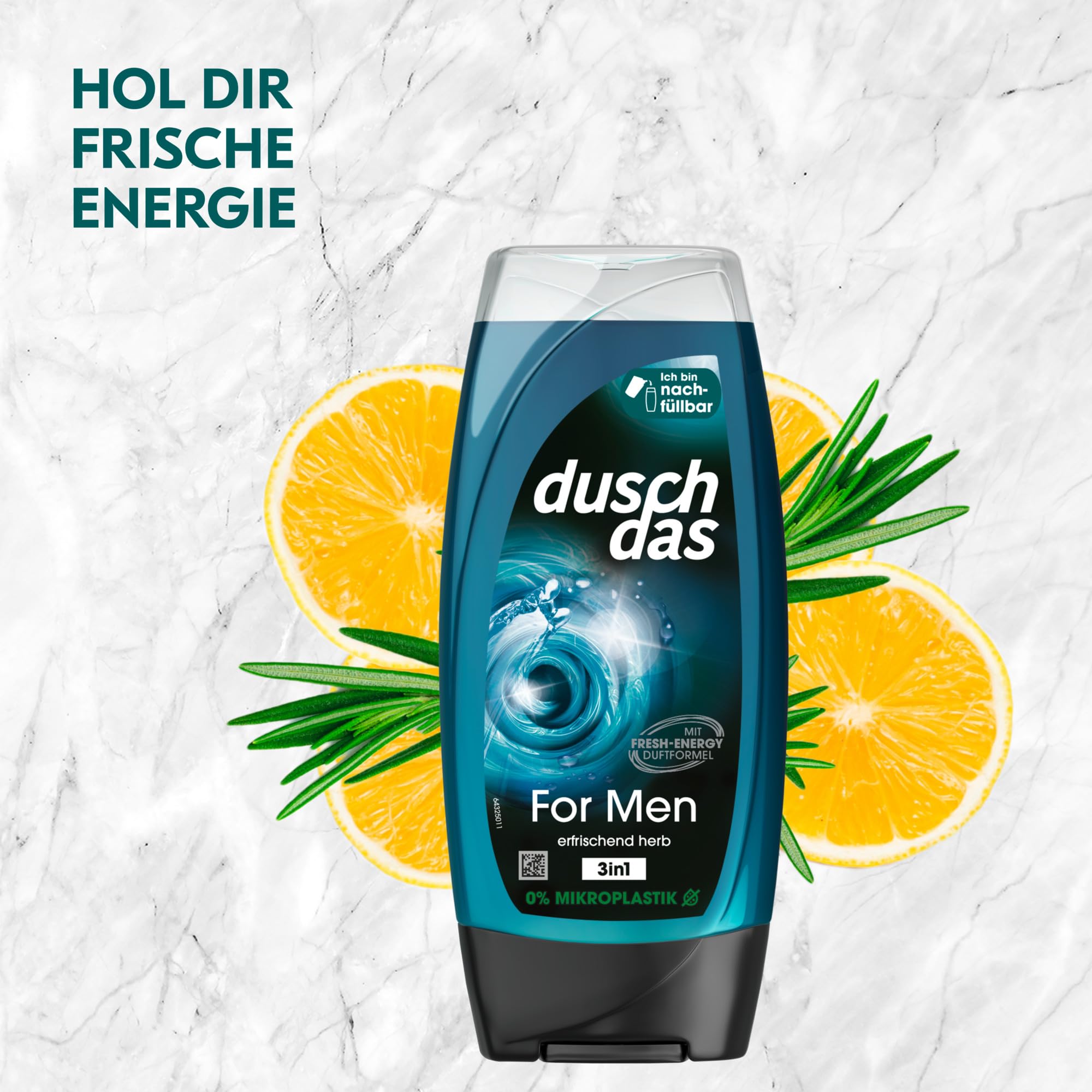 Duschdas Duschgel For Men Duschbad mit Fresh-Energy-Duftformel sorgt für eine erfrischende Dusche 6 x 225 ml 4