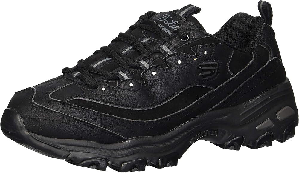 skechers d lite black