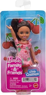Barbie Club Chelsea Doll Removable Fashions 6 Inch Pink Cherry Dress view 6