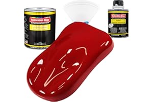 Restoration Shop - Victory Red Acrylic Enamel Auto Paint - Complete Quart Paint Kit - Professional Single Stage High Gloss Automotive, Car, Truck, Equipment Coating, 8:1 Mix Ratio, 2.8 VOC