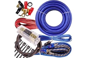 Complete 3000W Gravity 4 Gauge Amplifier Installation Wiring Kit Amp Pk2 4 Ga Blue - for Installer and DIY Hobbyist - Perfect