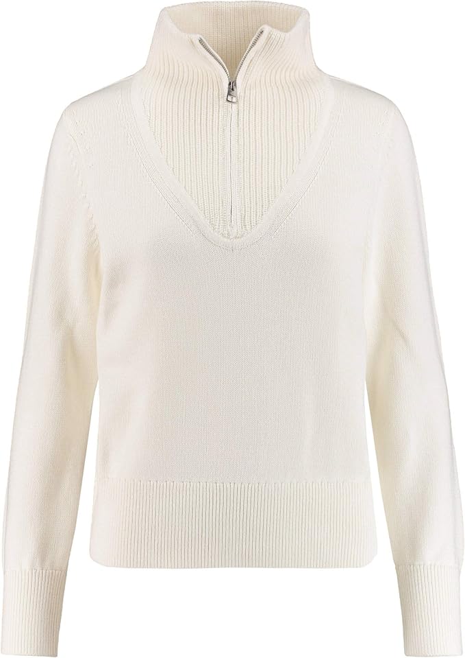 Marc O'Polo Damen Pullover Baumwolle Sweater Unifarben Beige L Amazon