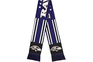 FOCO NFL Unisex-Adult Officially Licensed Team Color Stripe Wordmark Primary Logo Football Neck Warmer Scarf