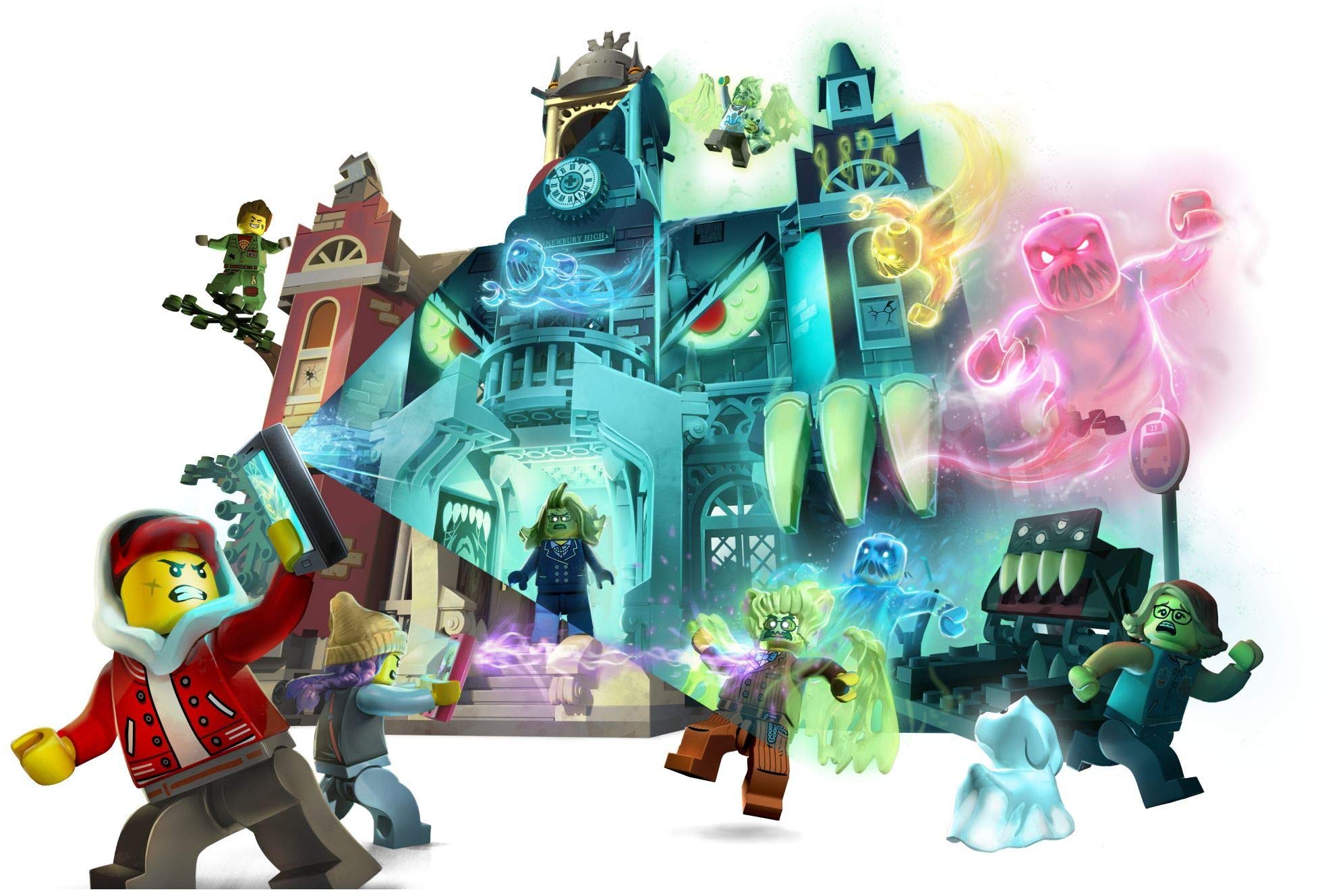 LEGO Hidden Side 70425 Newbury Haunted High School Construction Big Set, AR Games app, Interactive Augmented Reality Ghost Playset, Gifts for 9 Years Old Boys and Girls