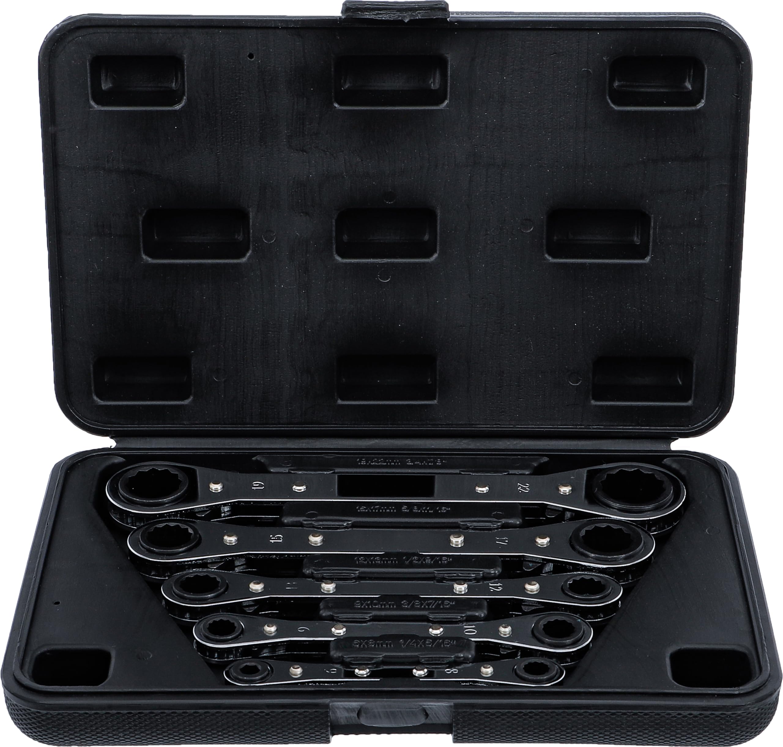 BGS Diy 1450 | Double Ended Ratchet Wrench Set, straight, reversible | 6 x 8 - 19 x 22 mm | 5 pcs.