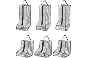 ZFLYCANP 6Pcs Boots Storage Bag, Dustproof Shoe Storage Bag, Zipper Boot Organizer Protective Bag, PVC Waterproof, Two Way Zi