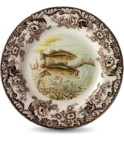 Amazon.com: Spode Woodland Walleye Dinner Plate - British Wildlife