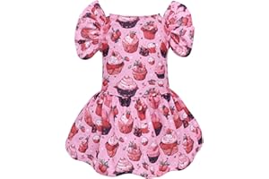 CuteBone Frilly Dog Dress Princess Puppy Birthday Dresses with Ruffled Sleeves Cat Clothes Outfit for Small Dogs Girl Pet Apparel FX02M