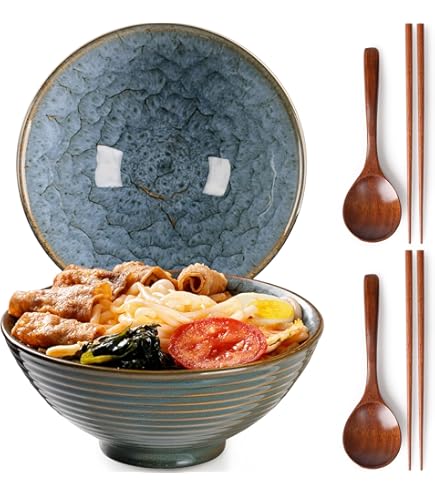 Amazon.com | BOSILI 2-Piece Japanese Ramen Bowl Set, 7.6