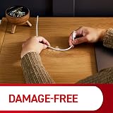Command Round Cord Clips Damage Free Hanging Cable Clips 13 Clear +16 Strips view 7