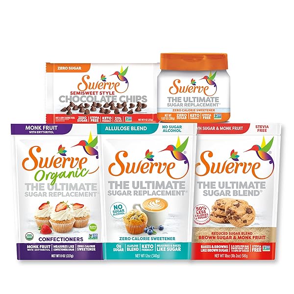 SWERVE ORGANIC MONK FRUIT BLEND CONFECTIONERS SUGAR REPLACEMENT SWEETENER, 8 OUNCE (PACK OF 1)