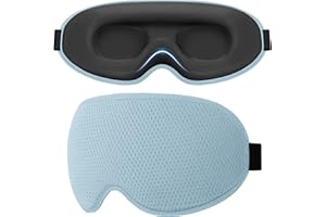 Gritin 100% Blackout Sleep Eye Mask for Side Sleeper Men Women, Zero Eye Pressure 3D Contoured Cup and Eyelash Friendly Sleep