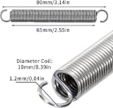 GUNGY Extension Spring 80mm 304 Stainless Steel 1.2mm Wire 10mm OD 4 Pieces view 4