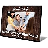 patcate Goodbye Farewell gifts for coworkers colleagues, Good Luck Finding Better Coworkers Than Us Picture Frame, Wooden 4x6 Heart Picture Frame for Home Decor-A04