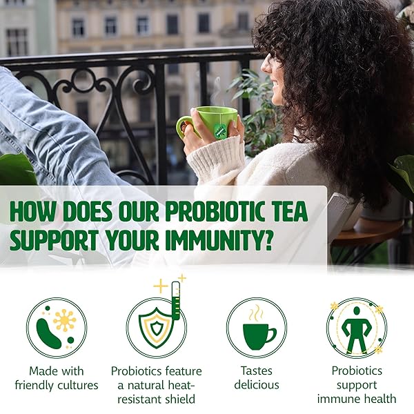 DOGADAN PROBIOTIC BLACK TEA FOR IMMUNE SUPPORT, CAFFEINATED, INDIVIDUALLY WRAPPED TEA BAGS, 14 COUNT (PACK OF 1)