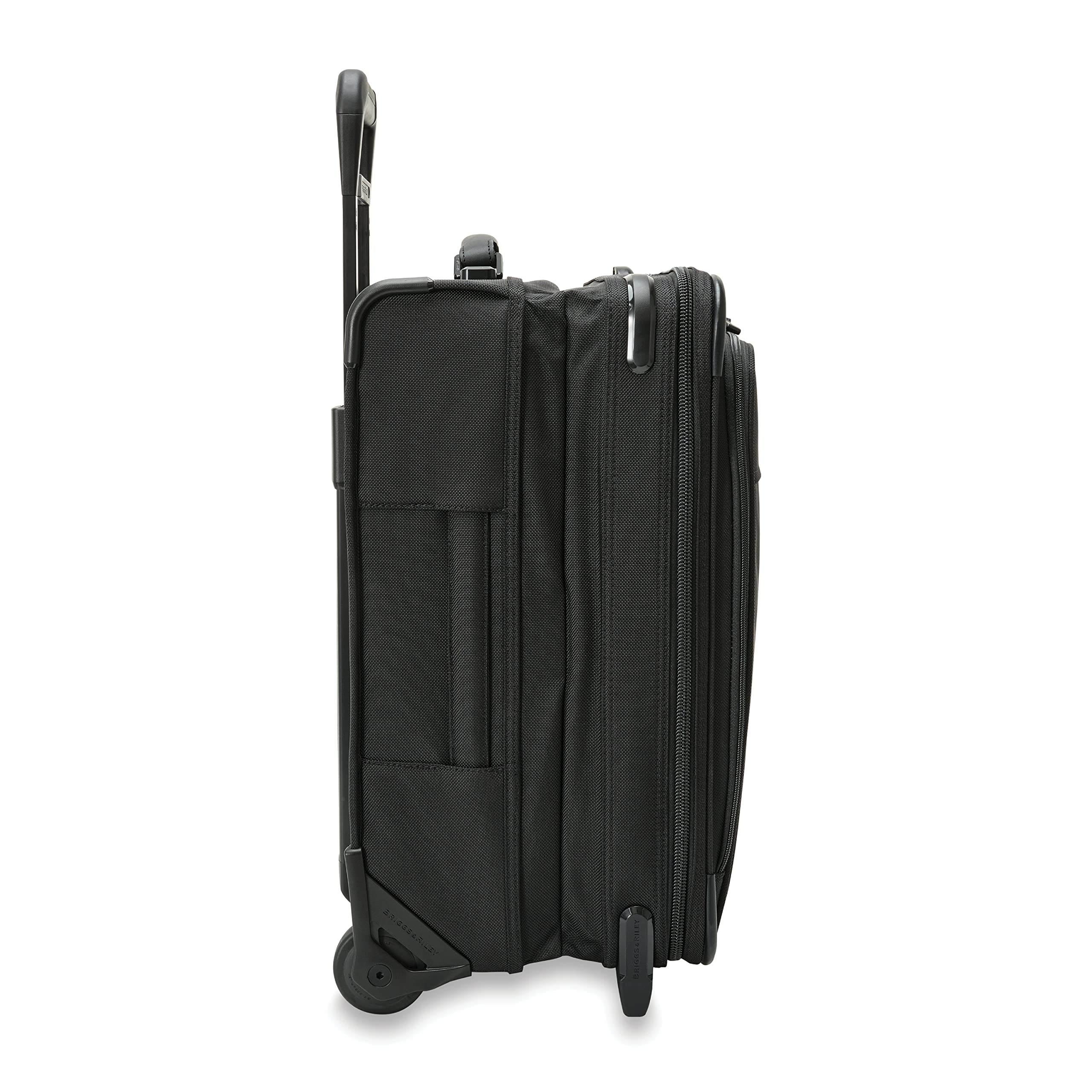 Briggs & Riley Global 2-Wheel Expandable Carry On - Luggage for International Travel, Suitcases with Wheels, Softside Rolling Bag for Men & Women, Self-Repairing Zipper - Baseline Collection, Black