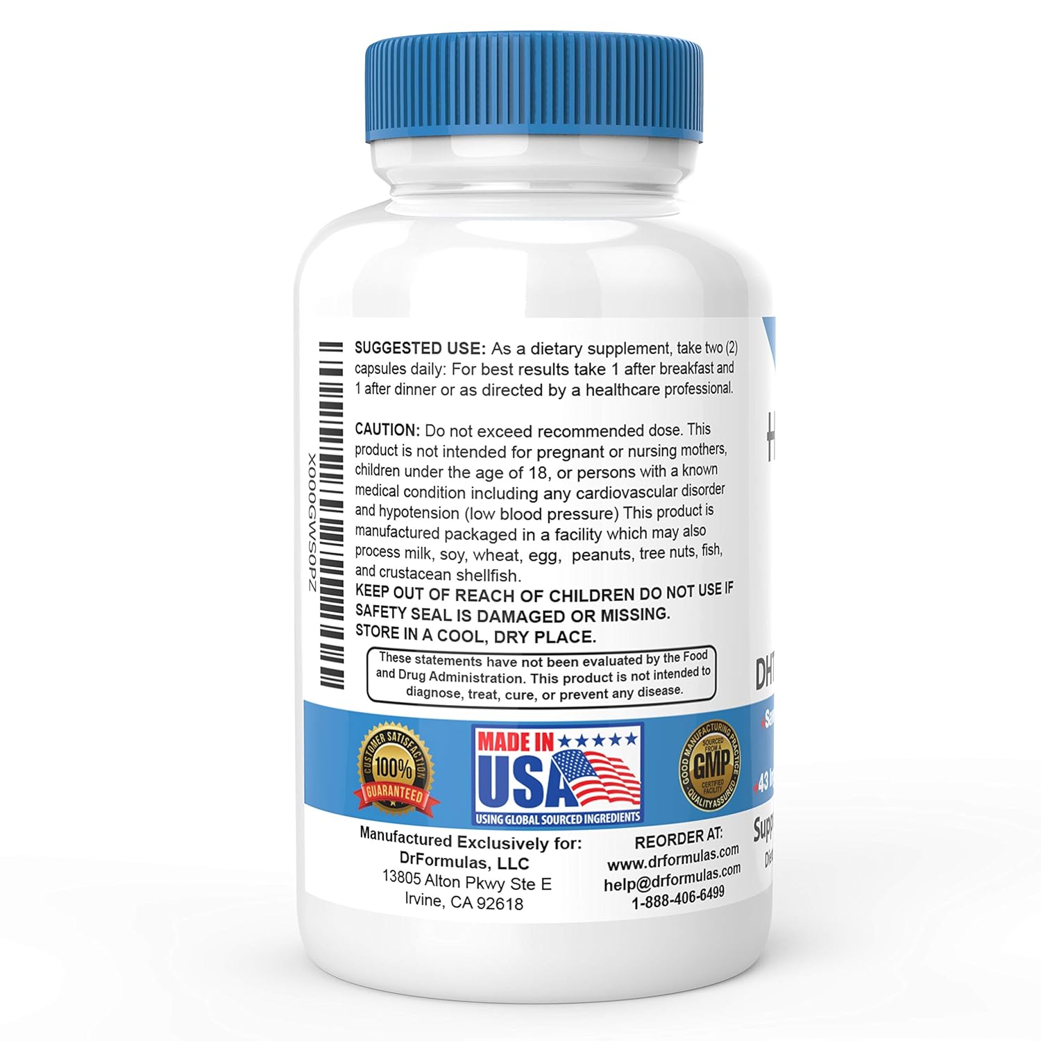 DrFormulas DHT Blocker for Men and Women | HairOmega Advanced Hair Growth Supplements with Biotin 5000 mcg | Hair Loss Vitamins Pills, 45 Day Supply: Health & Personal Care