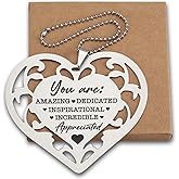 You are Appreciated Hanging Ornament, Thank You Appreciated Heart Hanging Gifts for Her Employee Teacher Coworker Friends Mentor Colleagues Women Hanging Ornament AGG8