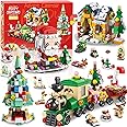 1123 Pieces Advent Calendar 2025 Building Blocks Set - 24 in 4 Building Brick Model for Countdown to Christmas - Gift Daily C