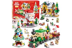 1123 Pieces Advent Calendar 2025 Building Blocks Set - 24 in 4 Building Brick Model for Countdown to Christmas - Gift Daily C