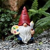 WSHMZYHOME Garden Gnome with Paint Palette and Brush Statue Decoration Figurine Ornament for Indoor Outdoor Home Patio Yard Lawn,Gift for Mom