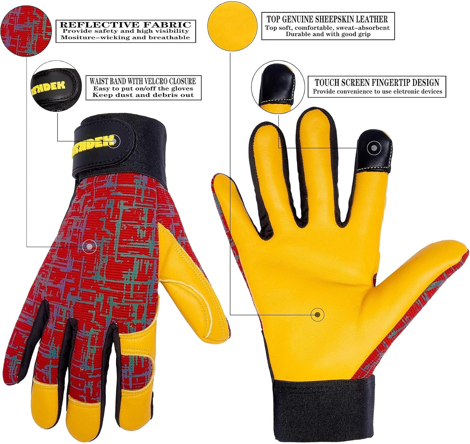 Gardening Gloves for Women & Men – Leather Garden Work Gloves for Yard Work (S): Home Improvement