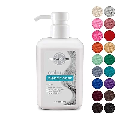 Keracolor Clenditioner Hair Dye (18 Colors) Depositing Color Conditioner Colorwash, Semi Permanent, Vegan and Cruelty-Free, 12 fl. Oz