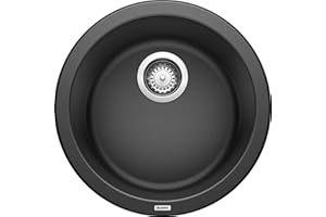 BLANCO, Anthracite 511632 RONDO SILGRANIT Drop-In or Undermount Round Bar Sink