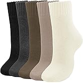 Tikeiuo Winter Thermal Socks for Women Fleece Lined Thick Heated Crew Boot Socks for Cold Weather Skiing Hiking