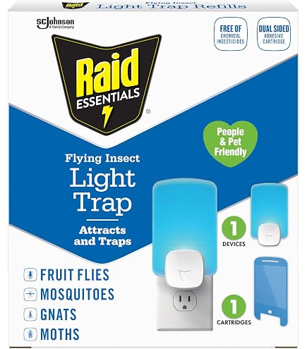 STEM Repuesto Trampa De Luz Para Insectos Voladores Libre De Químicos, Atrapa Moscas Y Polillas, Incluye 2 Repuestos