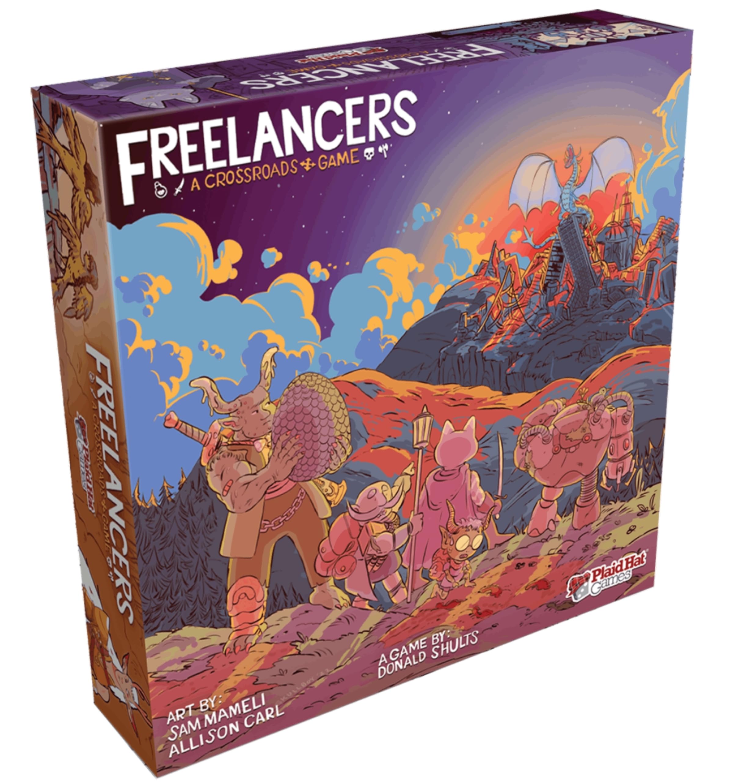 Plaid Hat Games | Freelancers | Strategic Board Game | Crossroads Game | Ages 14+ | 3-7 Players | English Version